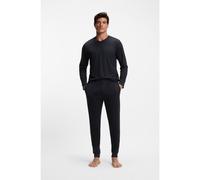 BOSS Set pigiama in jersey elasticizzato mercerizzato con stampa integrale - Style Energetic Long Set, 50557169 Blu scuro S