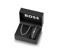 BOSS Set regalo con collana e bracciale con maglia barbazzale - Style CHAIN FOR HIM GIFTSET, HB1570197 Color argento pz.