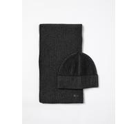 BOSS Set sciarpa + cappello in lana a coste OS Nero