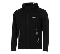 BOSS Felpa con cappuccio e zip in gabardine elasticizzata attiva con tecnologia termoregolante - Style Sicon TOC, 50542948 Nero XXL