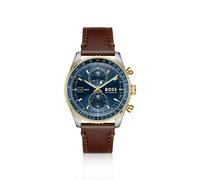 BOSS Skytraveller Pro orologio con quadrante blu e cristallo di zaffiro - Style SKYTRAVELLER, 58858224 Marrone pz.