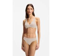 BOSS Slip a vita bassa con placca dorata e monogramma in pizzo - Style BRIEF_B LACE, 50566492 Beige chiaro S