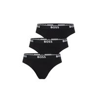 BOSS Slip in cotone elasticizzato con elastico in vita con logo in confezione da tre - Style Brief 3P Power, 50475273 Nero XL