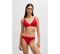 BOSS Slip con rifiniture in pizzo e logo - Style BRIEF WAVE LACE, 50535138 Rosso S