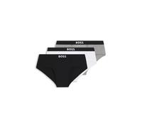 BOSS Slip in cotone elasticizzato a vita bassa in confezione da tre - Style HipBr 3P BOSS ONE, 50546561 Bianco / Grigio / Nero XS