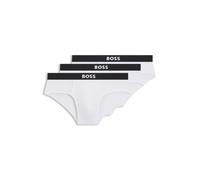 BOSS Slip in cotone elasticizzato a vita bassa in confezione da tre - Style HipBr 3P BOSS ONE, 50546561 Bianco S