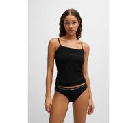 BOSS Slip in cotone elasticizzato con elastico in vita con logo in confezione da tre - Style 3P BRIEF, 50510016 Nero XXL
