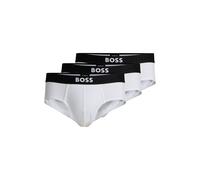 BOSS Slip in cotone elasticizzato con elastico in vita con logo in confezione da tre - Style HipBr 3P BOSS ONE, 50546561 Bianco XS