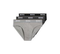 BOSS Slip in cotone elasticizzato - Style Brief 3P Power, 50475273 Nero / Grigio XL