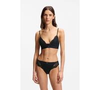 BOSS Slip in pizzo con dettagli plissettati in rete - Style BRIEF_BLOSSOM, 50556187 Nero M