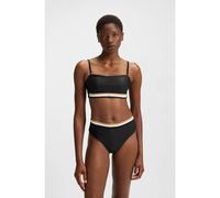 BOSS Slip per bikini con righe tipiche del marchio - Style ICONIC HW BRAZILIAN, 50545285 Nero XS