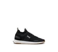 BOSS Sock sneakers con rifiniture in pelle scamosciata - Style Titanium_Runn_knst_N, 50498245 Nero 45