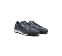 BOSS Sneakers in materiali misti con tallone a contrasto - Style Nitan_Lowp_txthem, 50552879 Blu scuro 42