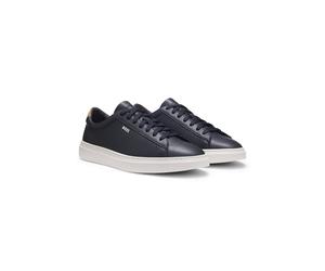 BOSS Sneakers in pelle con suola preformata e impunture con righe tipiche del marchio - Style Kieran_Tenn_allt, 50552853 Blu scuro 41