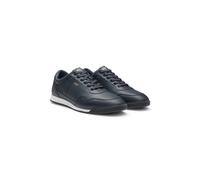 BOSS Sneakers in pelle e nappa con logo dorato - Style Nitan_ltpf, 50548658 Blu scuro 39