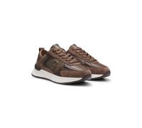 BOSS Sneakers in pelle e pelle scamosciata con monogramma Double B - Style B Icon_Runn_sdgralt, 50573813 Marrone 39