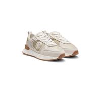 BOSS Sneakers in pelle scamosciata e similpelle con stampa stile lucertola - Style B Icon_Runn_sdlz, 50557740 Beige chiaro 36