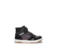 BOSS Sneakers per bambini in materiali misti con fodera interna in shearling sintetico - Style J51311/09B37, J51311 Nero 31