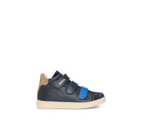 BOSS Sneakers per bambini in pelle con chiusure a strappo brandizzate - Style J51347/84925, J51347 Blu scuro 30
