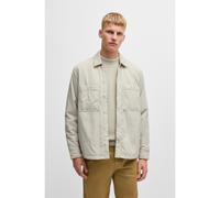 BOSS Sovracamicia oversize in tessuto stropicciato con leggera imbottitura - Style Locky_2_M, 50530908 Beige chiaro M