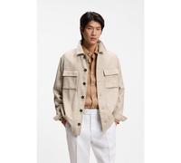 BOSS Sovracamicia regular fit in misto lana vergine, seta e lino - Style L-Corvin-2PP-251, 50560865 Beige 56