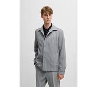 BOSS Sovracamicia relaxed fit con righe e logo scritto a mano - Style C-Carper-Coach-251, 50534987 Grigio a motivi 48