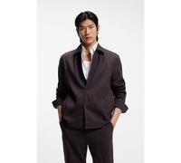 BOSS Sovracamicia relaxed fit in lino tecnico lavabile - Style P-Carper-Coach-WG261, 50561971 Marrone scuro 52
