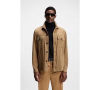 BOSS Sovracamicia relaxed fit in tessuto elasticizzato - Style C-Carper-OS-253F, 50544483 Beige 48