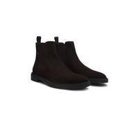 BOSS Stivaletti Chelsea in pelle scamosciata con impunture tipiche del marchio - Style Calev_Cheb_sdfb, 50552528 Marrone scuro 40