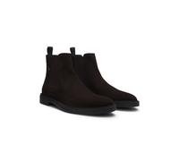 BOSS Stivaletti Chelsea in pelle scamosciata con righe tipiche del marchio - Style Calev_Cheb_sdfb, 50552528 Marrone scuro 41