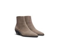 BOSS Stivaletti in pelle scamosciata con tacco cubano - Style Niara_ChBootie50_SD, 50548781 Marrone chiaro 41