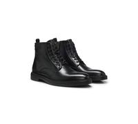 BOSS Stivali stringati in pelle con zip laterale - Style Calev_Halb_lt, 50573364 Nero 45