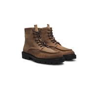 BOSS Stivali stringati in pelle scamosciata con zip laterale - Style Julio_Halb_sdwx, 50573413 Beige 42