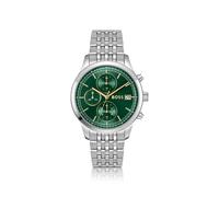 BOSS Stratus cronografo con quadrante verde e bracciale a maglie - Style STRATUS, 58733295 Color argento pz.