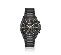 BOSS Strike orologio placcato nero con bracciale a maglie ad H tono su tono - Style STRIKE, 58565037 Nero pz.