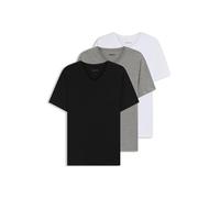 Hugo Boss Maglietta intima Classic scollo a V cotone confezione da 3 grigio sfumato/nero/bianco L