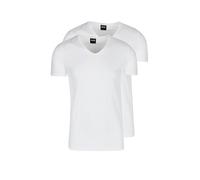 Boss Modern Short Sleeve V Neck Base Layer 2 Units Bianco S Uomo