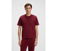 BOSS T-shirt del pigiama in misto cotone con logo ricamato - Style Waffle T-Shirt, 50535891 Rosso scuro S