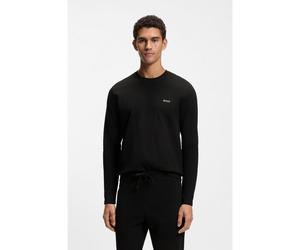 BOSS T-shirt del pigiama in ottoman con logo ricamato - Style Waffle LS-Shirt, 50535870 Nero M