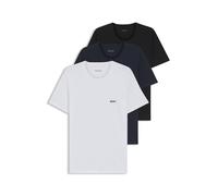 BOSS T-shirt in cotone con logo ricamato in confezione da tre - Style TShirt RN 3P Classic, 50475284 Nero / Bianco / Blu S