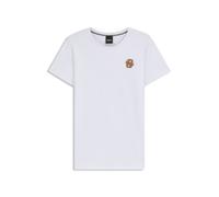 BOSS T-shirt in cotone elasticizzato a tema equestre con monogramma Double B - Style MAYA T - SHIRT BLACK, B7W0601 Bianco XL