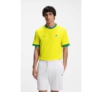 BOSS T-shirt in cotone elasticizzato con bandiera del paese e logo - Style TS_BB BC Lux Tee, 50562134 Brasile S