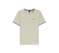 BOSS T-shirt in cotone elasticizzato con dettagli a righe e logo - Style Taul, 50521245 Beige chiaro 6XL