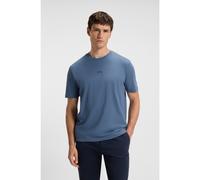 BOSS T-shirt in cotone elasticizzato con logo a contrasto - Style TChup, 50473278 Blu S