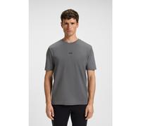 BOSS T-shirt in cotone elasticizzato con logo a contrasto - Style TChup, 50473278 Grigio M