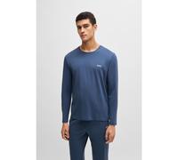 BOSS T-shirt in cotone elasticizzato con logo ricamato - Style Mix&Match LS-Shirt R, 50515389 Blu XXL