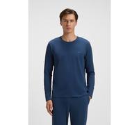 BOSS T-shirt in cotone elasticizzato con logo ricamato - Style Mix&Match LS-Shirt R, 50515389 Celeste L