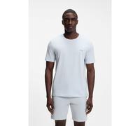 BOSS T-shirt in cotone elasticizzato con logo ricamato - Style Mix&Match T-Shirt R, 50515312 Celeste M
