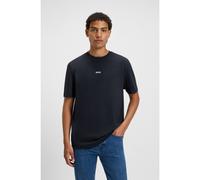 BOSS T-shirt in cotone elasticizzato con logo stampato - Style TChup, 50473278 Blu scuro XXL