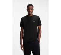 Boss Maglietta da Uomo in Cotone Elasticizzato con Logo a Contrasto, Nero1, XL